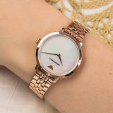 Buy Shop Emporio Armani Modern Mother of Pearl White Dial Rose Gold Steel Strap Watch for Women - AR11158 USA Online