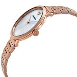 Buy Shop Emporio Armani Modern Mother of Pearl White Dial Rose Gold Steel Strap Watch for Women - AR11158 USA Online
