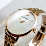 Buy Shop Emporio Armani Modern Mother of Pearl White Dial Rose Gold Steel Strap Watch for Women - AR11158 USA Online