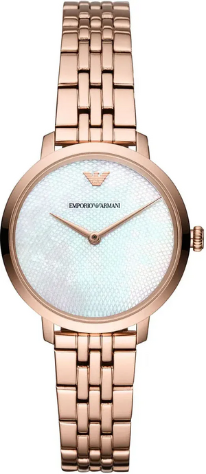 Buy Shop Emporio Armani Modern Mother of Pearl White Dial Rose Gold Steel Strap Watch for Women - AR11158 USA Online