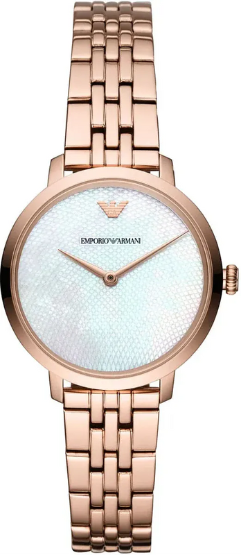 Buy Shop Emporio Armani Modern Mother of Pearl White Dial Rose Gold Steel Strap Watch for Women - AR11158 USA Online