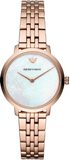 Buy Shop Emporio Armani Modern Mother of Pearl White Dial Rose Gold Steel Strap Watch for Women - AR11158 USA Online