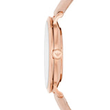 Buy Shop Emporio Armani Modern Silver Dial Pink Leather Strap Watch for Women - AR11160 USA Online