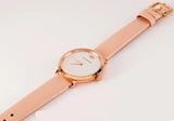 Buy Shop Emporio Armani Modern Silver Dial Pink Leather Strap Watch for Women - AR11160 USA Online