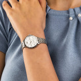 Buy Shop Emporio Armani Modern Silver Dial Silver Steel Strap Watch for Women - AR11213 USA Online