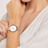 Buy Shop Emporio Armani Modern Slim Analog Mother of Pearl Dial Two Tone Steel Strap Watch For Women - AR11157 USA Online