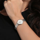 Buy Shop Emporio Armani Modern Slim Analog Mother of Pearl Dial Two Tone Steel Strap Watch For Women - AR11157 USA Online