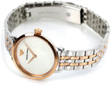 Buy Shop Emporio Armani Modern Slim Analog Mother of Pearl Dial Two Tone Steel Strap Watch For Women - AR11157 USA Online