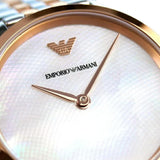 Buy Shop Emporio Armani Modern Slim Analog Mother of Pearl Dial Two Tone Steel Strap Watch For Women - AR11157 USA Online