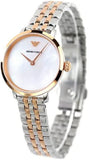 Buy Shop Emporio Armani Modern Slim Analog Mother of Pearl Dial Two Tone Steel Strap Watch For Women - AR11157 USA Online