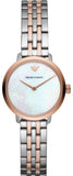 Buy Shop Emporio Armani Modern Slim Analog Mother of Pearl Dial Two Tone Steel Strap Watch For Women - AR11157 USA Online