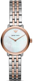 Buy Shop Emporio Armani Modern Slim Analog Mother of Pearl Dial Two Tone Steel Strap Watch For Women - AR11157 USA Online