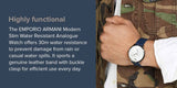 Buy Shop Emporio Armani Modern Slim Analog Silver Dial Blue Leather Strap Watch For Men - AR11214 USA Online