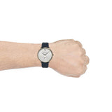 Buy Shop Emporio Armani Modern Slim Analog Silver Dial Blue Leather Strap Watch For Men - AR11214 USA Online