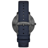 Buy Shop Emporio Armani Modern Slim Analog Silver Dial Blue Leather Strap Watch For Men - AR11214 USA Online