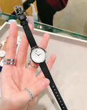 Buy Shop Emporio Armani Modern White Dial Black Leather Strap Watch For Women - AR11159 USA Online