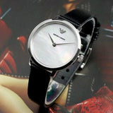 Buy Shop Emporio Armani Modern White Dial Black Leather Strap Watch For Women - AR11159 USA Online