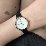 Buy Shop Emporio Armani Modern White Dial Black Leather Strap Watch For Women - AR11159 USA Online