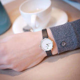 Buy Shop Emporio Armani Modern White Dial Black Leather Strap Watch For Women - AR11159 USA Online