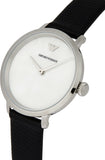 Buy Shop Emporio Armani Modern White Dial Black Leather Strap Watch For Women - AR11159 USA Online