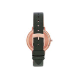 Buy Shop Emporio Armani Mother of Pearl Dial Green Leather Strap Watch For Women - AR11150 USA Online