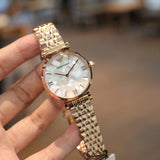 Buy Shop Emporio Armani Mother of Pearl Dial Rose Gold Steel Strap Watch For Women - AR11110 USA Online
