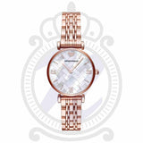 Buy Shop Emporio Armani Mother of Pearl Dial Rose Gold Steel Strap Watch For Women - AR11110 USA Online