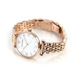 Buy Shop Emporio Armani Mother of Pearl Dial Rose Gold Steel Strap Watch For Women - AR11110 USA Online