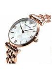 Buy Shop Emporio Armani Mother of Pearl Dial Rose Gold Steel Strap Watch For Women - AR11110 USA Online