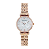 Buy Shop Emporio Armani Mother of Pearl Dial Rose Gold Steel Strap Watch For Women - AR11110 USA Online