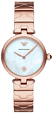Buy Shop Emporio Armani Mother of Pearl Dial Rose Gold Steel Strap Watch For Women - AR11236 USA Online