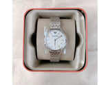 Buy Shop Emporio Armani Mother of Pearl Dial Silver Steel Strap Watch For Women - AR11112 USA Online