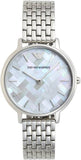 Buy Shop Emporio Armani Mother of Pearl Dial Silver Steel Strap Watch For Women - AR11112 USA Online
