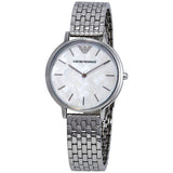 Buy Shop Emporio Armani Mother of Pearl Dial Silver Steel Strap Watch For Women - AR11112 USA Online