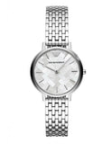 Buy Shop Emporio Armani Mother of Pearl Dial Silver Steel Strap Watch For Women - AR11112 USA Online