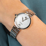 Buy Shop Emporio Armani Mother of Pearl Dial Silver Steel Strap Watch For Women - AR11235 USA Online