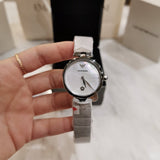 Buy Shop Emporio Armani Mother of Pearl Dial Silver Steel Strap Watch For Women - AR11235 USA Online