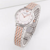 Buy Shop Emporio Armani Mother of Pearl Dial Two Tone Stainless Steel Watch For Women - AR11094 USA Online