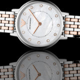 Buy Shop Emporio Armani Mother of Pearl Dial Two Tone Stainless Steel Watch For Women - AR11094 USA Online