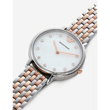 Buy Shop Emporio Armani Mother of Pearl Dial Two Tone Stainless Steel Watch For Women - AR11094 USA Online