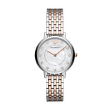 Buy Shop Emporio Armani Mother of Pearl Dial Two Tone Stainless Steel Watch For Women - AR11094 USA Online