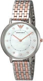 Buy Shop Emporio Armani Mother of Pearl Dial Two Tone Stainless Steel Watch For Women - AR11094 USA Online