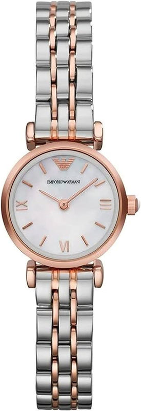 Buy Shop Emporio Armani Mother of Pearl Dial Two Tone Steel Strap Watch For Women - AR1689 USA Online