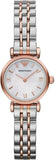 Buy Shop Emporio Armani Mother of Pearl Dial Two Tone Steel Strap Watch For Women - AR1689 USA Online
