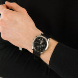 Buy Shop Emporio Armani Paolo Chronograph Black Dial Black Leather Strap Watch For Men - AR11530 USA Online