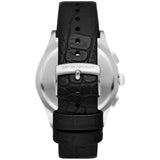 Buy Shop Emporio Armani Paolo Chronograph Black Dial Black Leather Strap Watch For Men - AR11530 USA Online