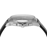 Buy Shop Emporio Armani Paolo Chronograph Black Dial Black Leather Strap Watch For Men - AR11530 USA Online