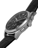 Buy Shop Emporio Armani Paolo Chronograph Black Dial Black Leather Strap Watch For Men - AR11530 USA Online