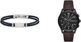 Buy Shop Emporio Armani Paolo Chronograph Black Dial Brown Leather Strap Watch For Men - AR11549 USA Online