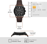 Buy Shop Emporio Armani Paolo Chronograph Black Dial Brown Leather Strap Watch For Men - AR11549 USA Online